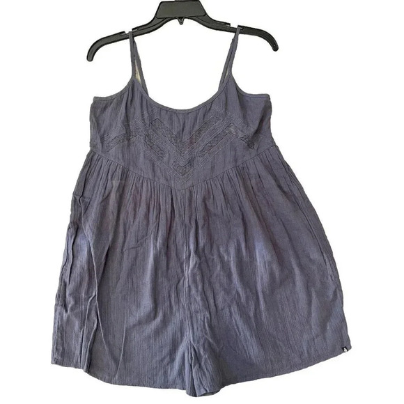 Volcom Women’s Bangalow Summer 100% Cotton Romper Size XS Purple Beach Coverup - Picture 1 of 8
